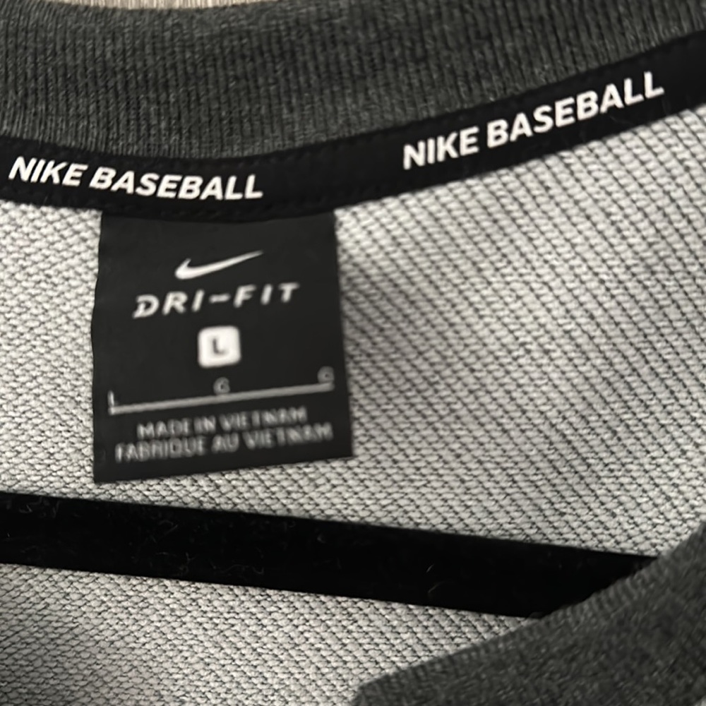 Nike Baseball Pullover With Pockets Gray Size L M… - image 2